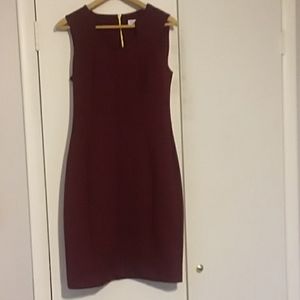Calvin Klein claret sheath dress